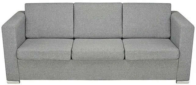 Trzyosobowa jasnoszara sofa loftowa Naxin 4S