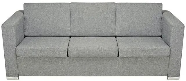 Trzyosobowa jasnoszara sofa loftowa - Telva 3Q
