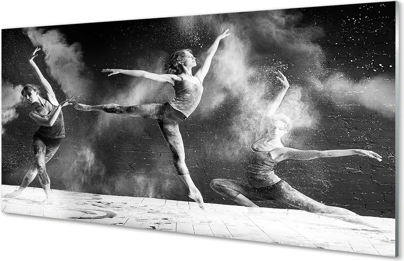 Panel szklany do Kuchni Taniec Baletowy w Oparach Dymu