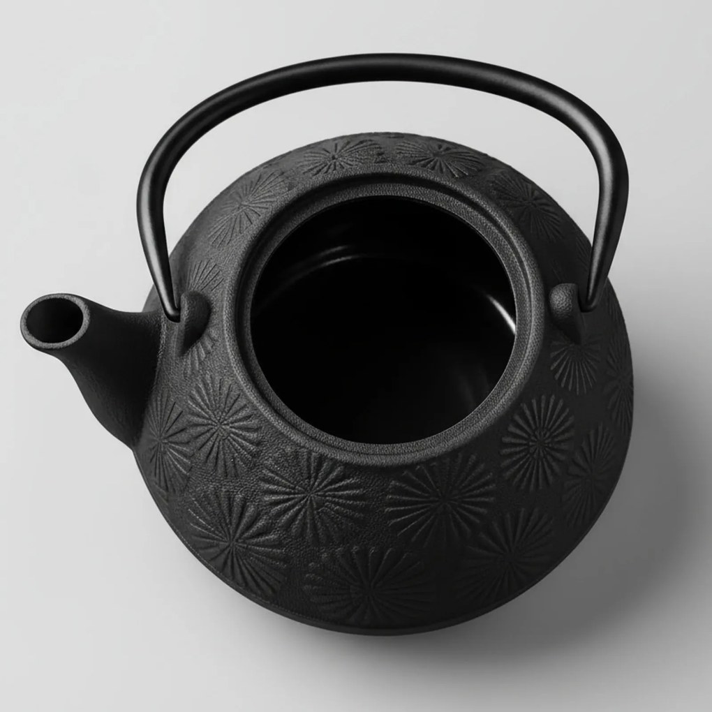 Dzbanek żeliwny z czarkami i podstawką KOGA, 1200 ml