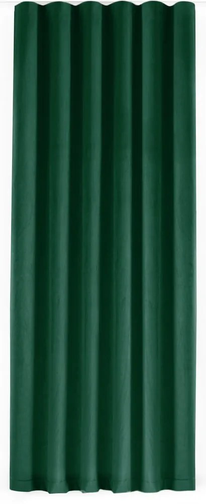 Zielona aksamitna zasłona częściowo zaciemniająca (dimout) 265x300 cm Velto – Filumi