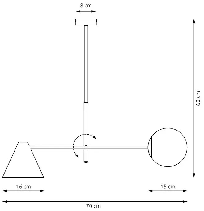Biała nowoczesna lampa sufitowa - D139 B6-E02