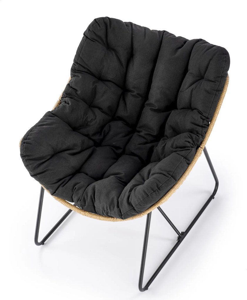 Rattanowy fotel Whisper z poduchą