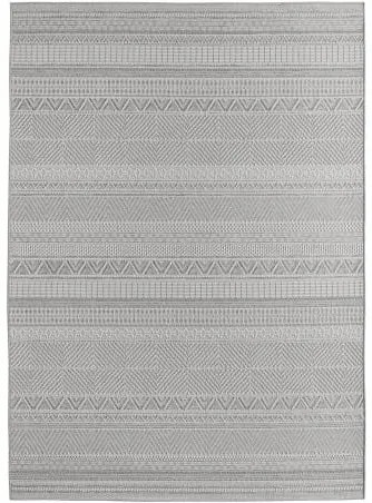 Dywan zewnętrzny Desert Paseczki szary 80 cm x 250 cm