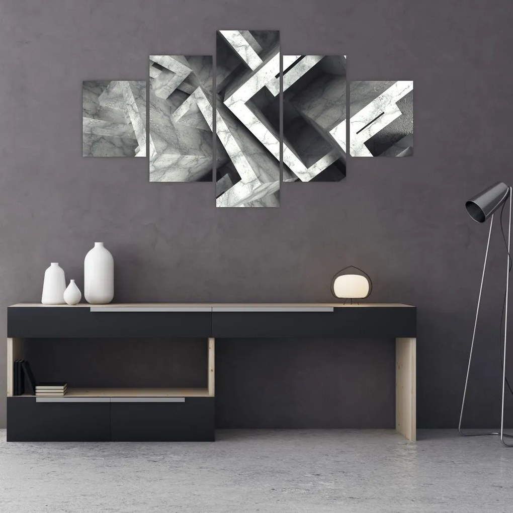 Abstrakcyjny obraz kostek (125x70 cm)