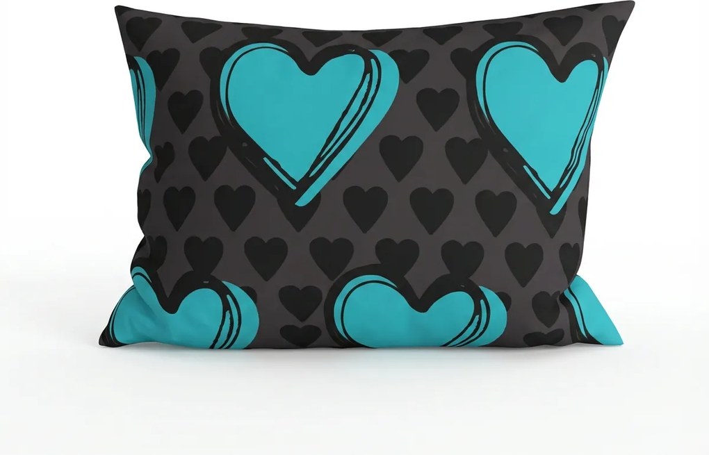 Poszewka na poduszkę z mikrofibry KASUGA 50x70 cm, turkusowy