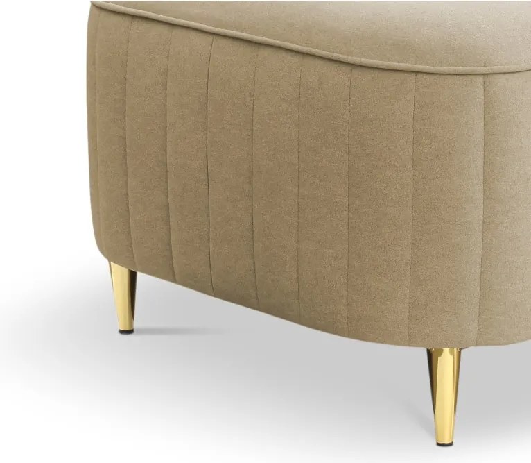 Pufa LAREN w kolorze beżowym w tkaninie CASTEL 15