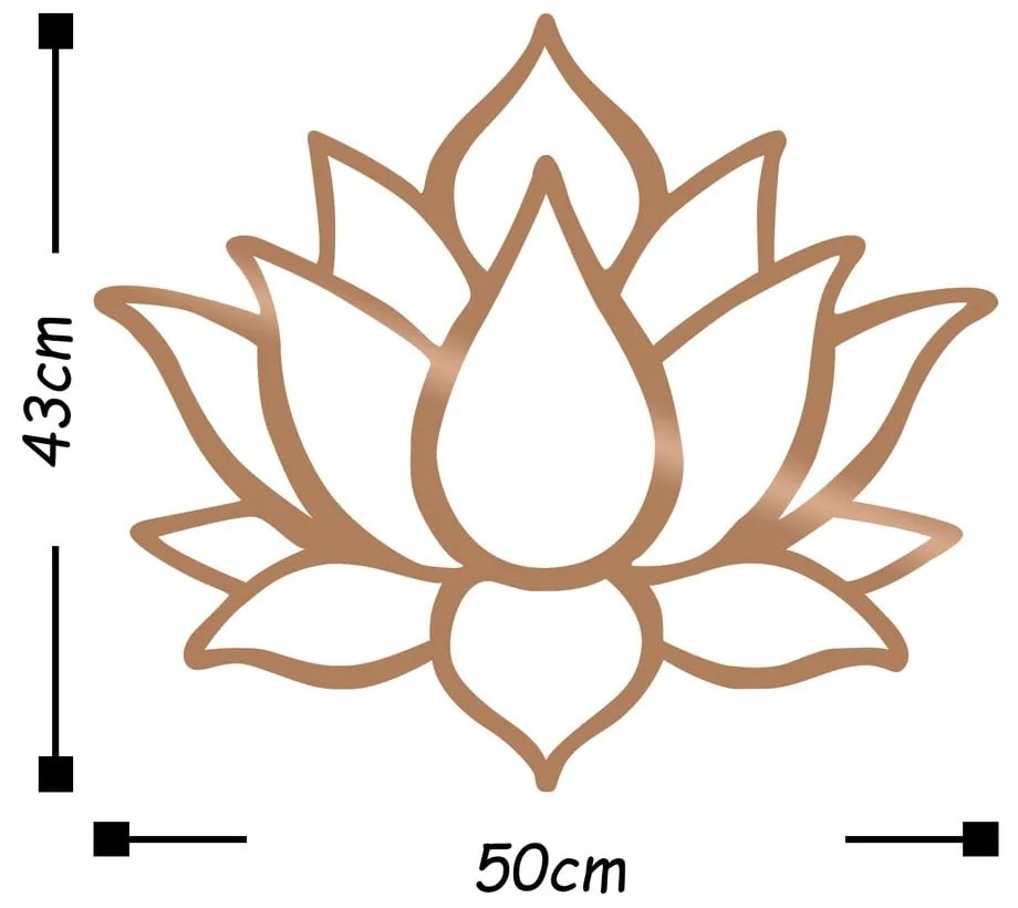 Dekoracja ścienna w kolorze złota Wallity Lotus