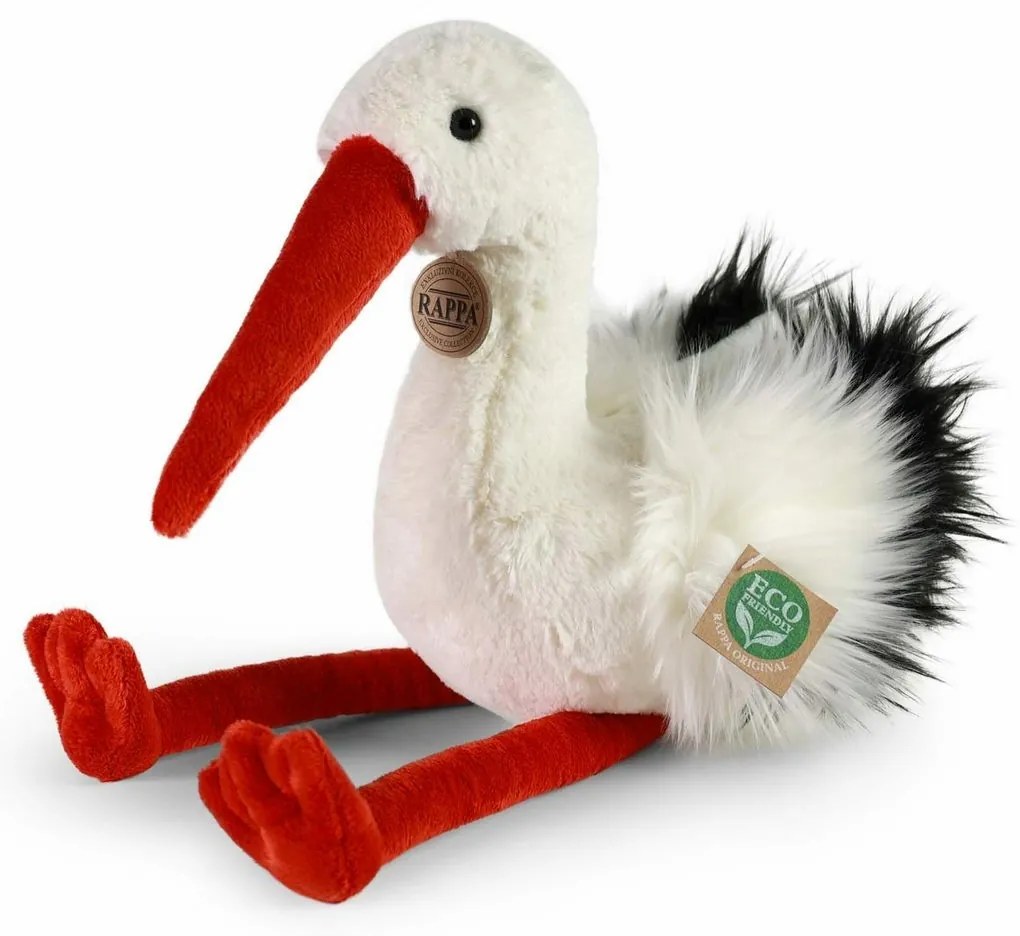 Rappa Pluszowy bocian 28 cm ECO-FRIENDLY