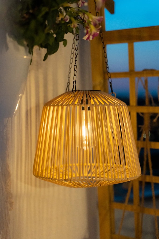 Lampa solarna wisząca Jily, boho, Ø 28 cm