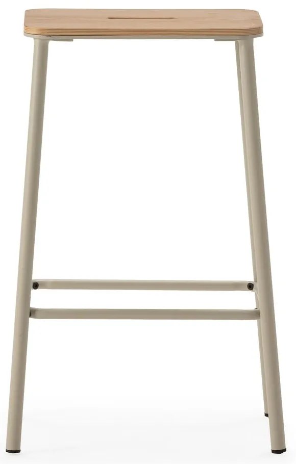 Kremowe hokery zestaw 2 szt. (wysokość siedziska 65 cm) Abba – Marckeric