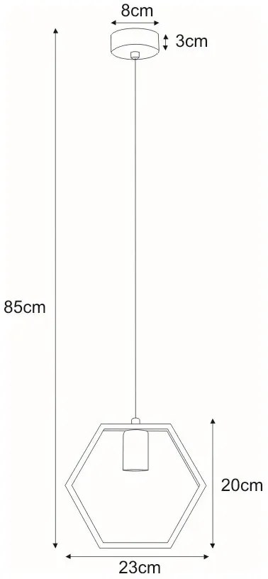 Czarno-złota lampa wisząca loftowa - S057-Weros