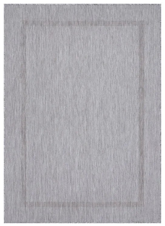 Dywan zewnętrzny Relax ramka srebrny  80 cm x 150 cm