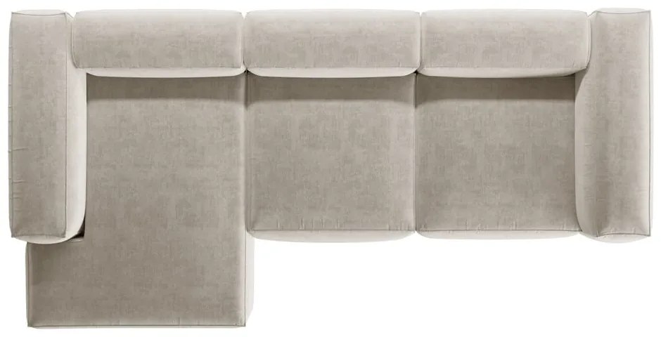 Beżowy narożnik (lewostronny/z szezlongiem) Bergano – Cosmopolitan Design