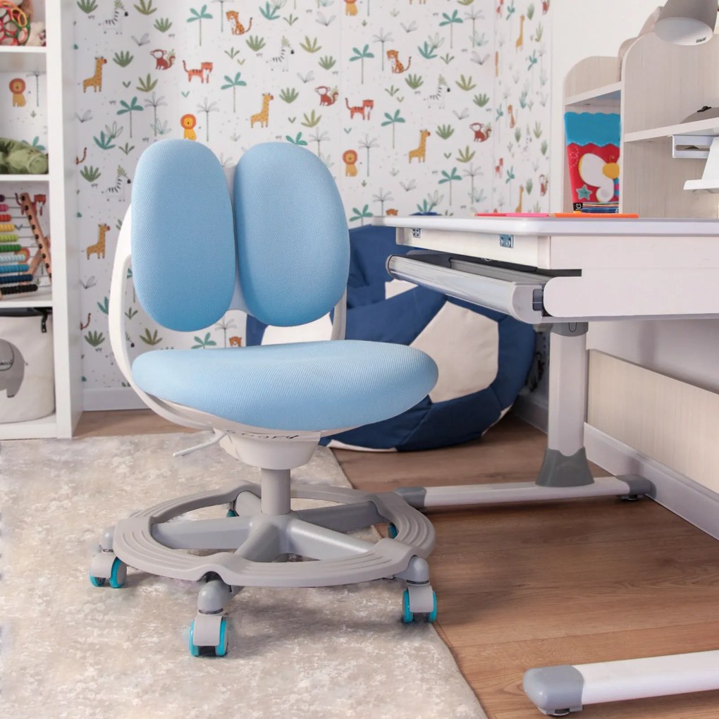 Ergonomiczny fotel dziecięcy z dwudzielnym oparciem Goofy