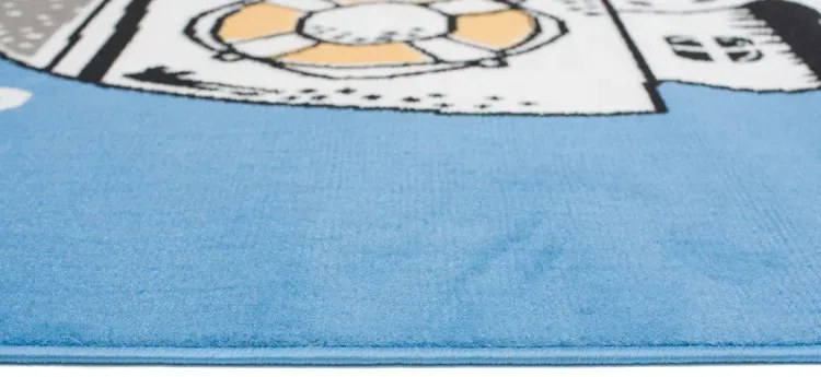 Niebieski dywan z żeglującym misiem G5-T86