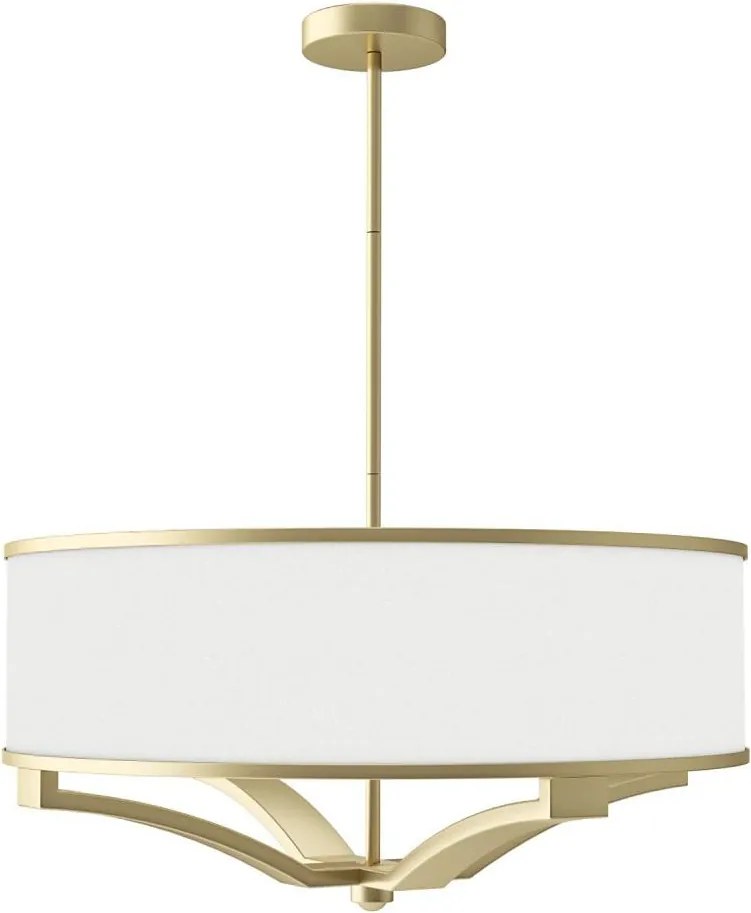 Open Design OR84818 - Żyrandol na pręcie GERDO 4xE27/12W/230V mosiądz/biały