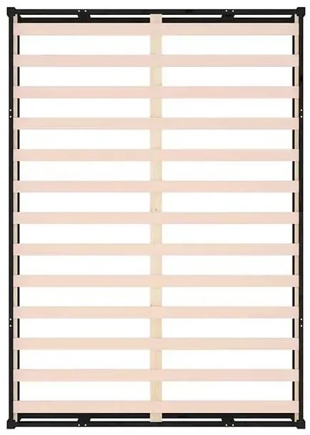 Podwójne drewniane czarne łóżko 160x200 C2-B34