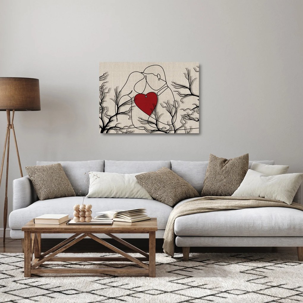 Obraz na szkle - Zakochana para (70x50 cm)