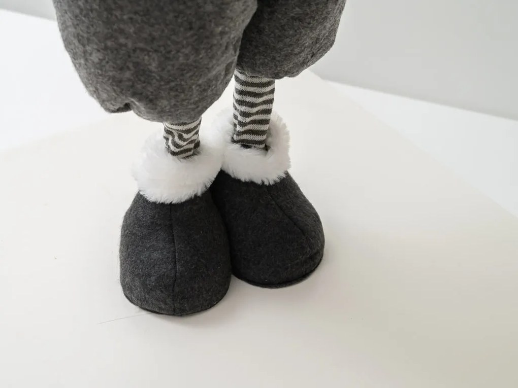 Dekoracyjny skrzat GNOME 90 cm, szary