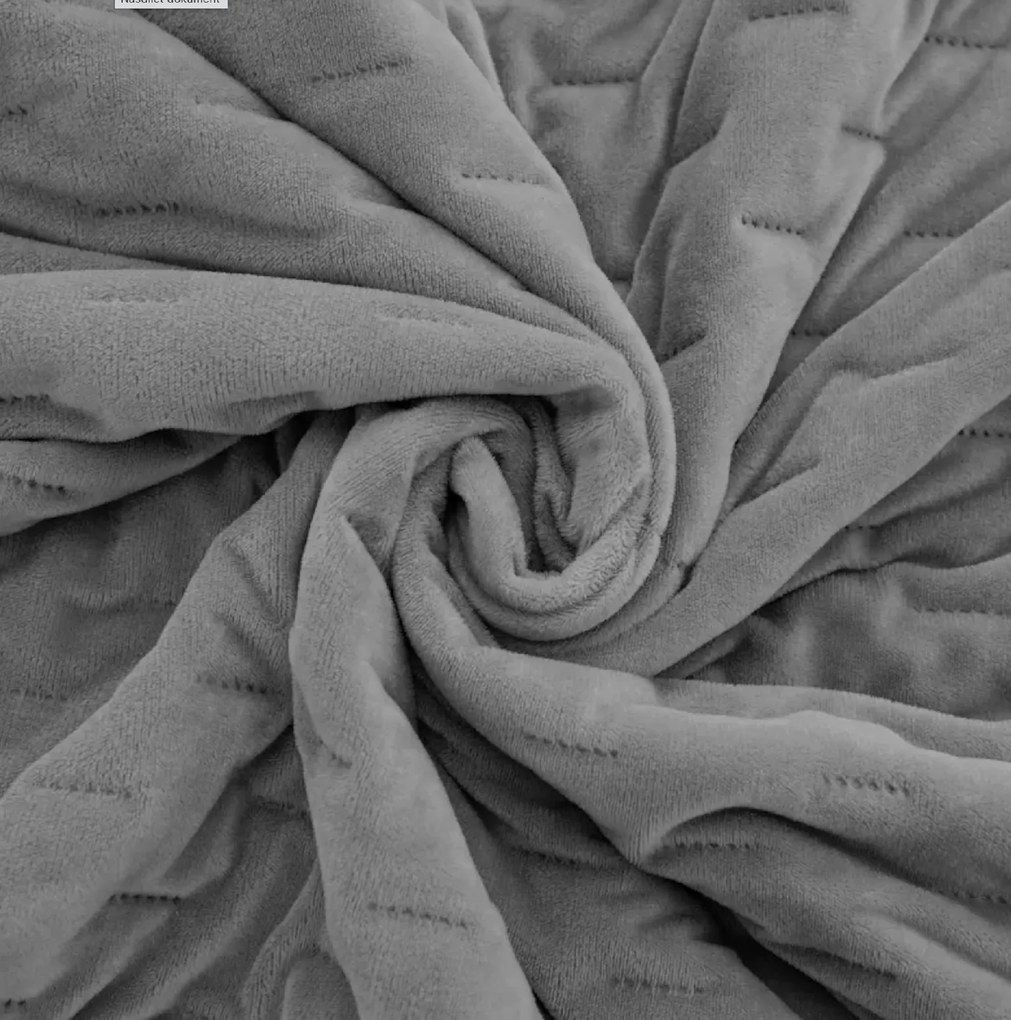 Aksamitna narzuta na łóżko ASTRALIA, szara Rozmiar: 200 x 220 cm