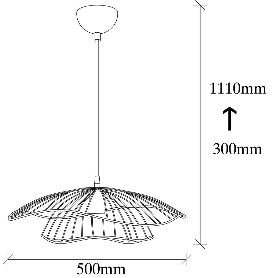 Czarna lampa wisząca Opviq lights Tel, ø 50 cm