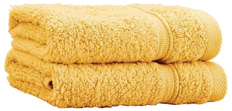 Żółte bawełniane ręczniki zestaw 2 szt. frotte 30x30 cm Zero Twist – Catherine Lansfield