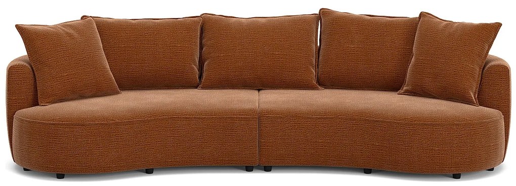 Kanapa 4-osobowa z tkaniny szenilowej w kolorze terakota CEPRANO od Maison Céphy