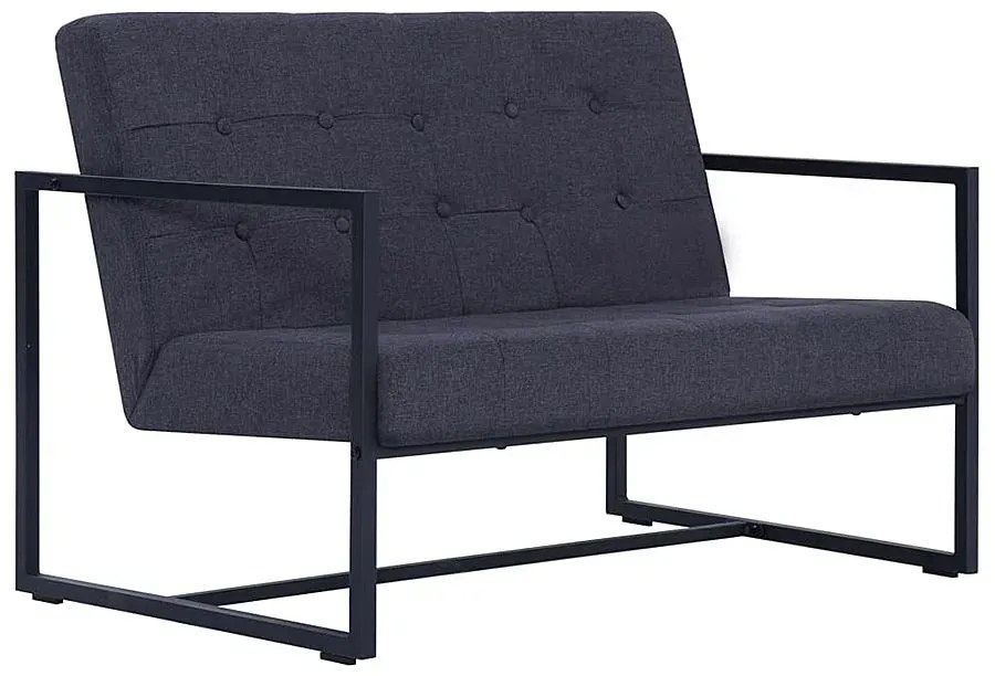 Dwuosobowa grafitowa sofa - Aparro