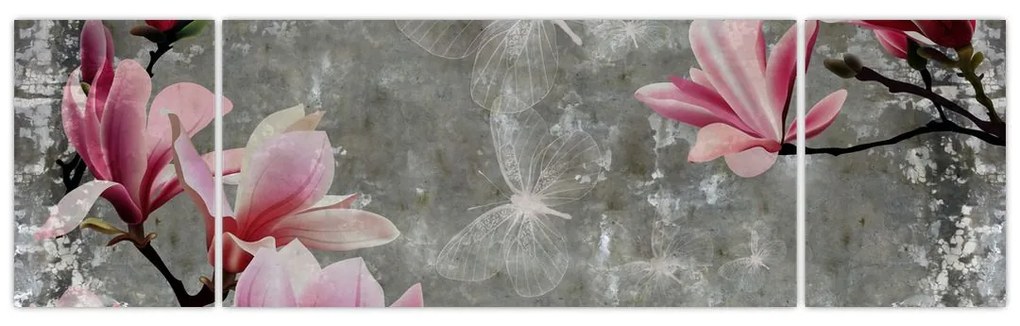 Obraz z kwiatami (170x50 cm)