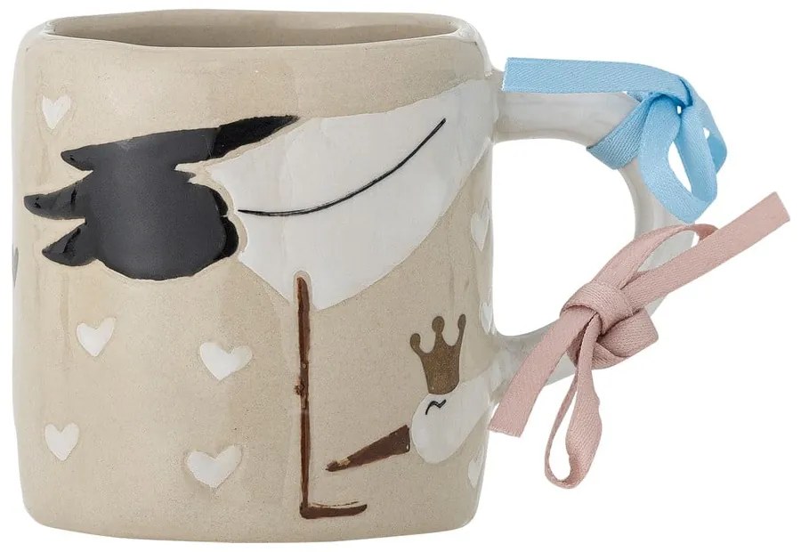 Beżowy kamionkowy kubek 225 ml Bambino – Bloomingville Mini