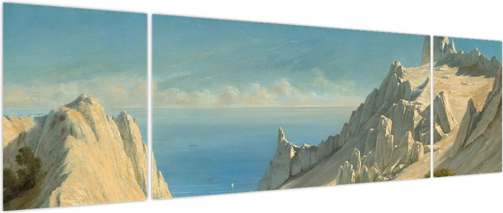Obraz - Georg Emil Libert, View of Sommerspiret, the Cliffs of Møn, reprodukcje (170x50 cm)