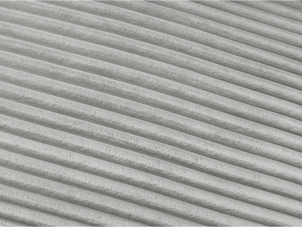 Jasnoszara sztruksowa rozkładana sofa do spania 220 cm Hugo – Bobochic Paris