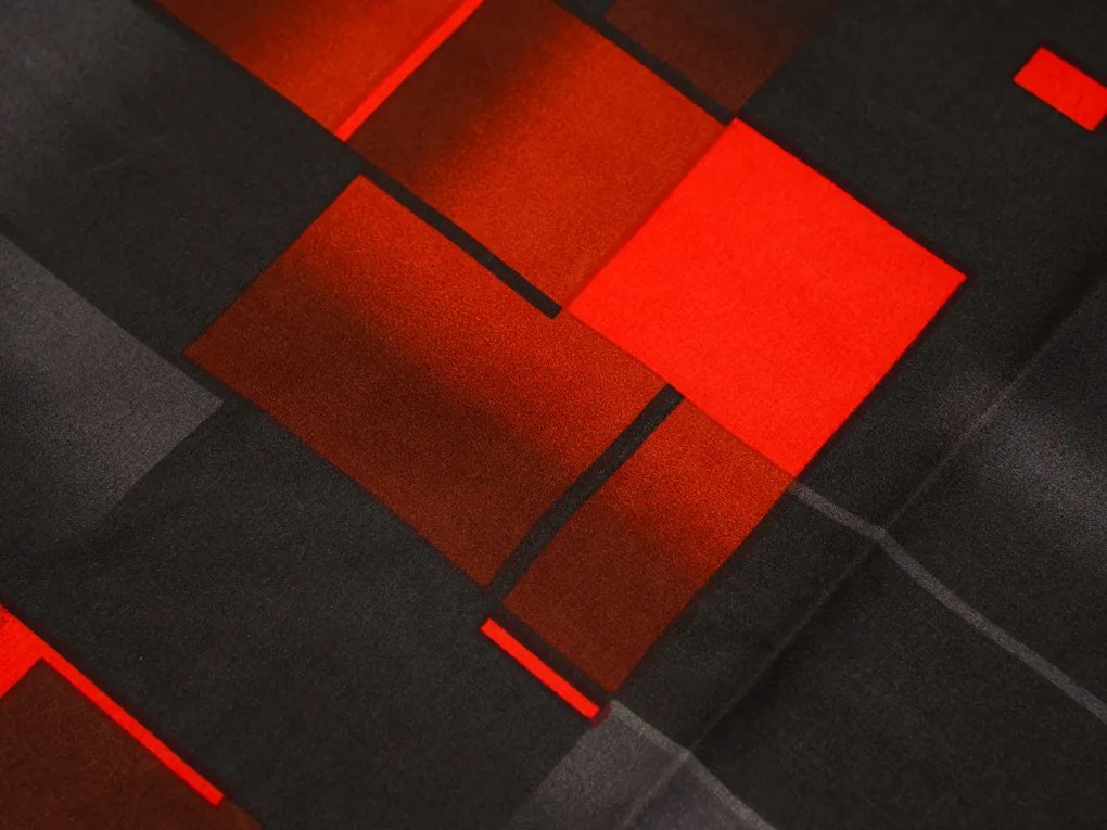 PrzytulneMieszkanie.pl PrzytulneMieszkanie.pl Bawełniana pościel GRAPHIO czerwona Rozmiar pościeli: 70 x 90 cm | 140 x 200 cm