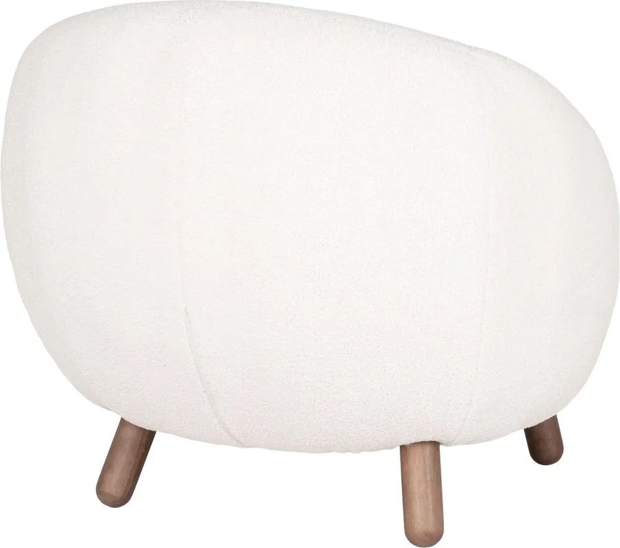 Kremowy fotel z podnóżkiem Savona – House Nordic