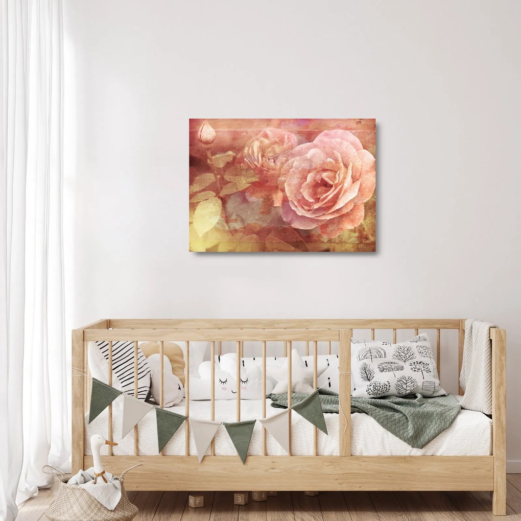 Obraz na szkle róż (70x50 cm)