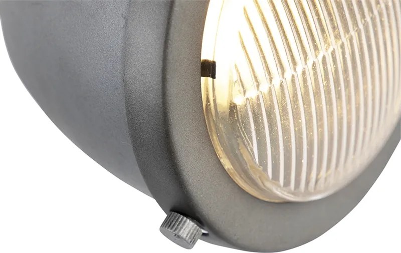 Industrialny reflektor stalowy z drewnem, regulowany - Emado