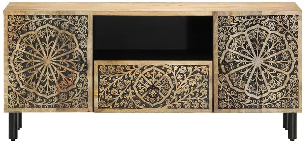 Drewniana szafka pod telewizor z szufladą i drzwiczkami N4-N68