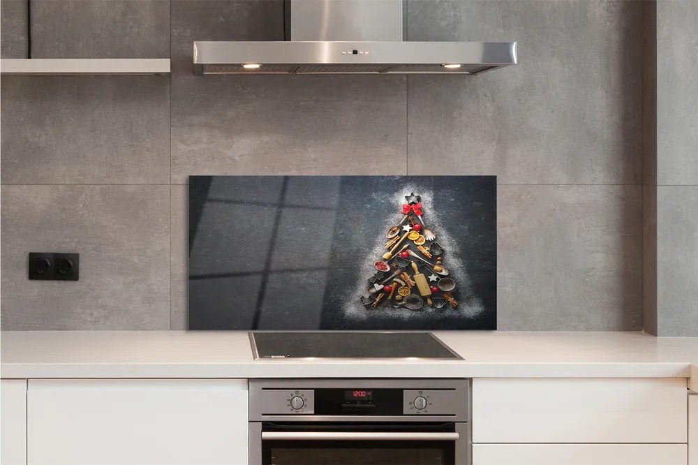 Szkło Ozdobne do Kuchni Bożonarodzeniowe Drzewko