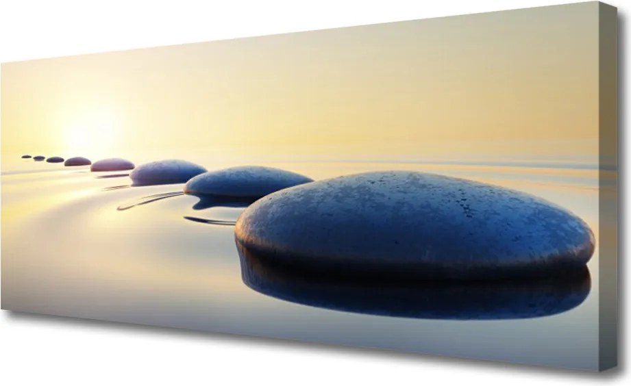 Zdjęcie na płótnie Harmonia Zen: Kamienie i Woda