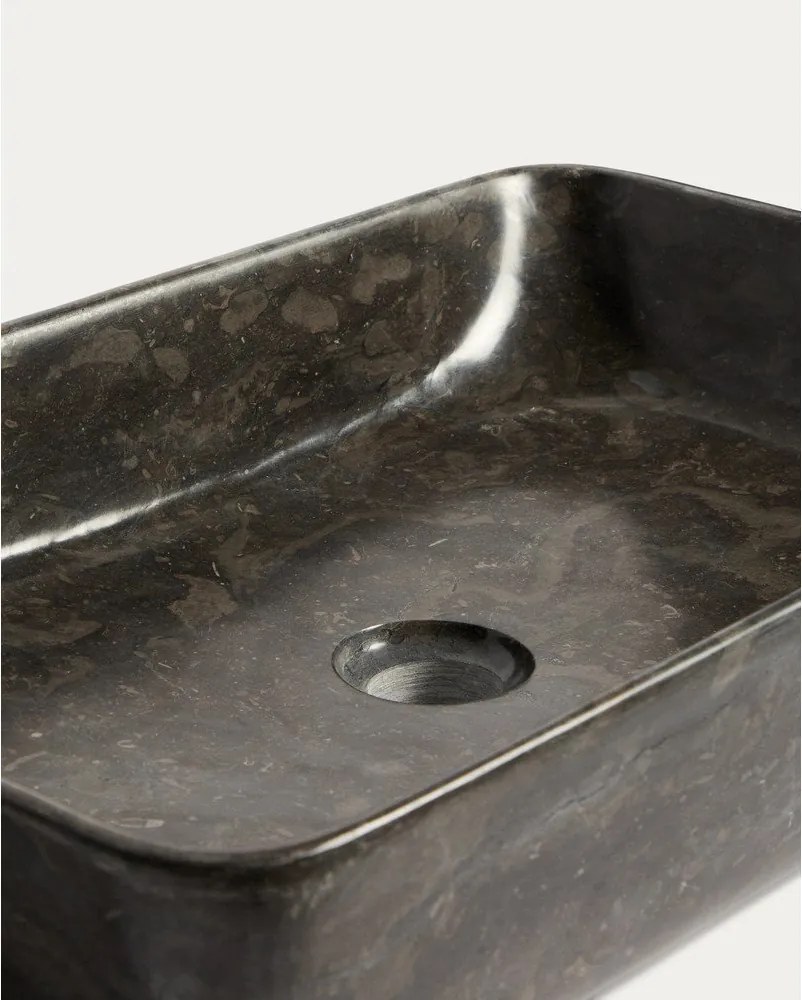 Szara kamienna umywalka 55x35 cm Darnen – Kave Home