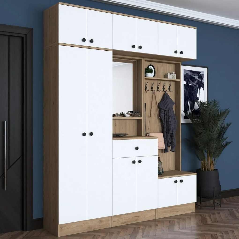 Zestaw do przedpokoju Ewa White and Walnut