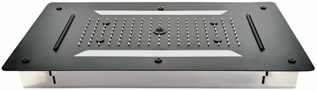 Deszczownica sufitowa XXL super płaska DPG5030Super płaska w kolorze czarnym matowym - 70 x 38 cm - montaż w suficie podwieszanym