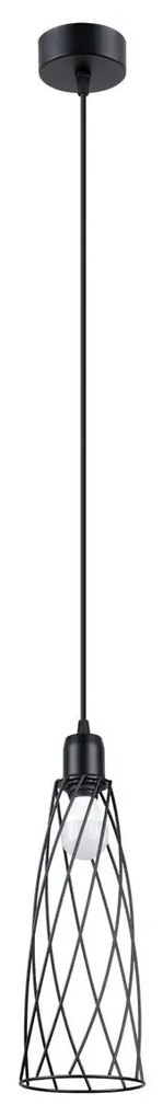 Lampa wisząca SUBA 1 czarna geometryczna SOLLUX LIGHTING
