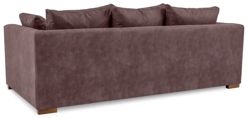 Ciemnobrązowa sofa z imitacji skóry 225 cm Hamburg – Scandic