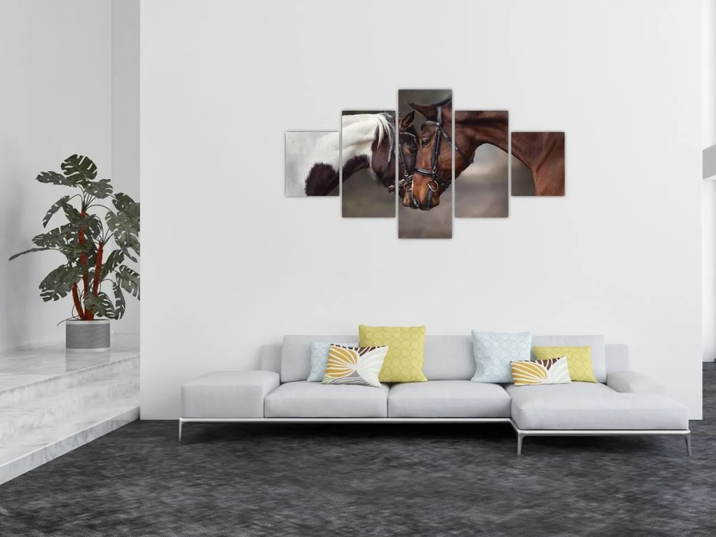 Obraz - Zakochane konie (125x70 cm)