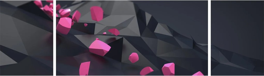 Obraz abstrakcji 3D (170x50 cm)