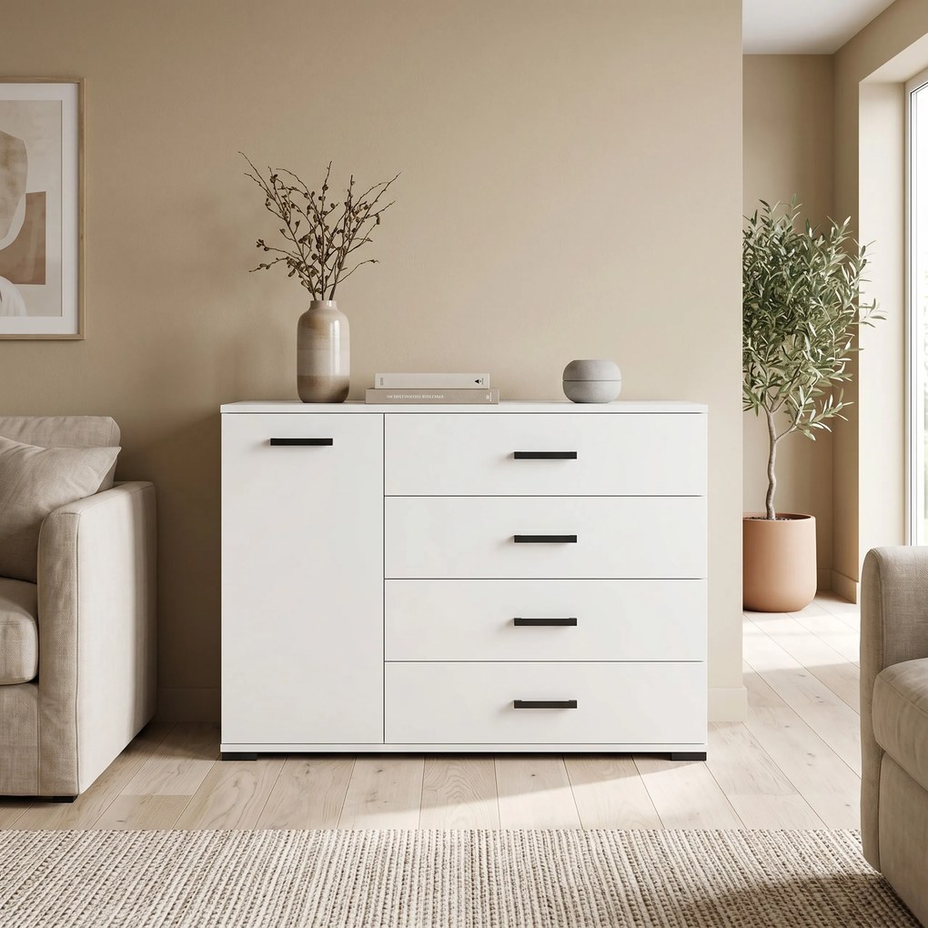 Komoda ALBANO 120 cm do Salonu Sypialni Biały