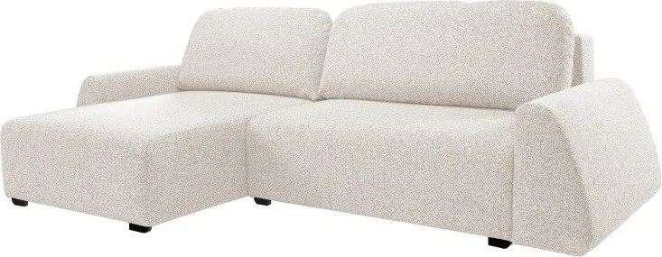 Narożnik ALMI Lewostronny z funkcją spania, wolnostojący tkanina EXCITE ME 02 Beżowy