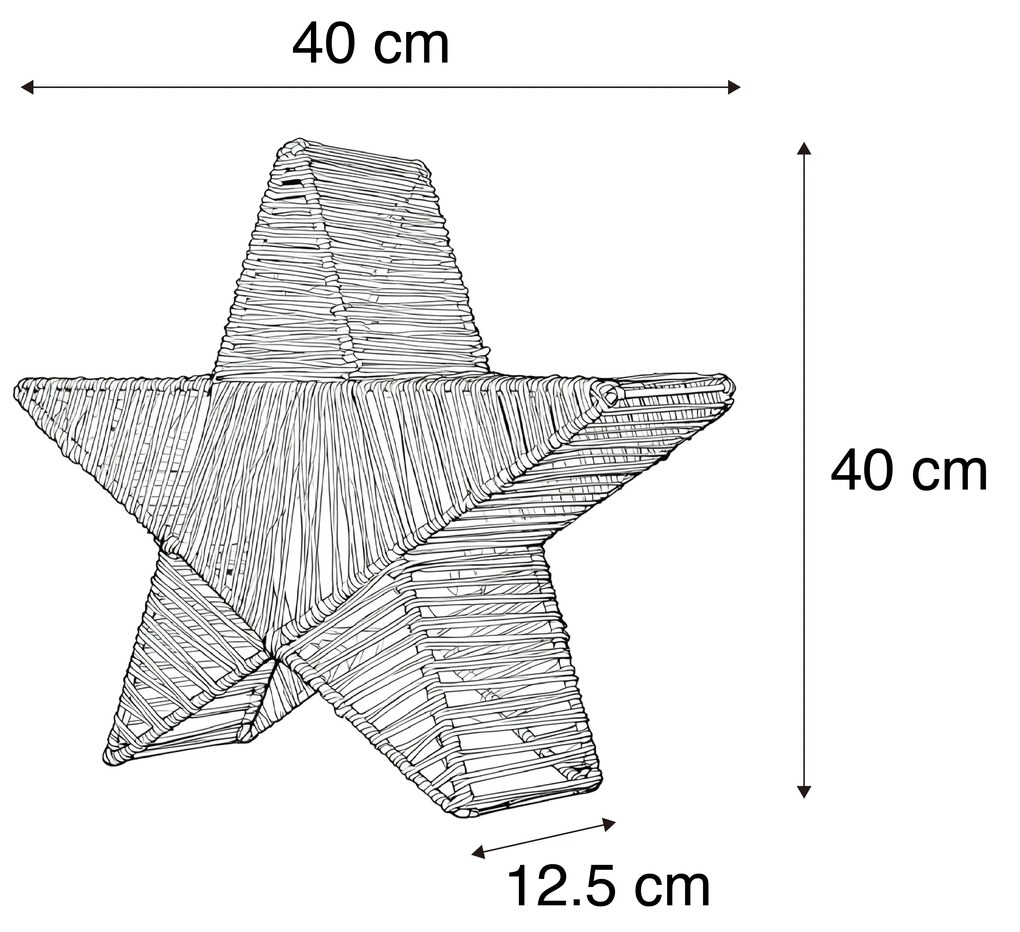 Lampka podłogowa na Boże Narodzenie, brązowa, 40 cm, z wbudowanym oświetleniem LED, IP54, ładowalna - Sisine